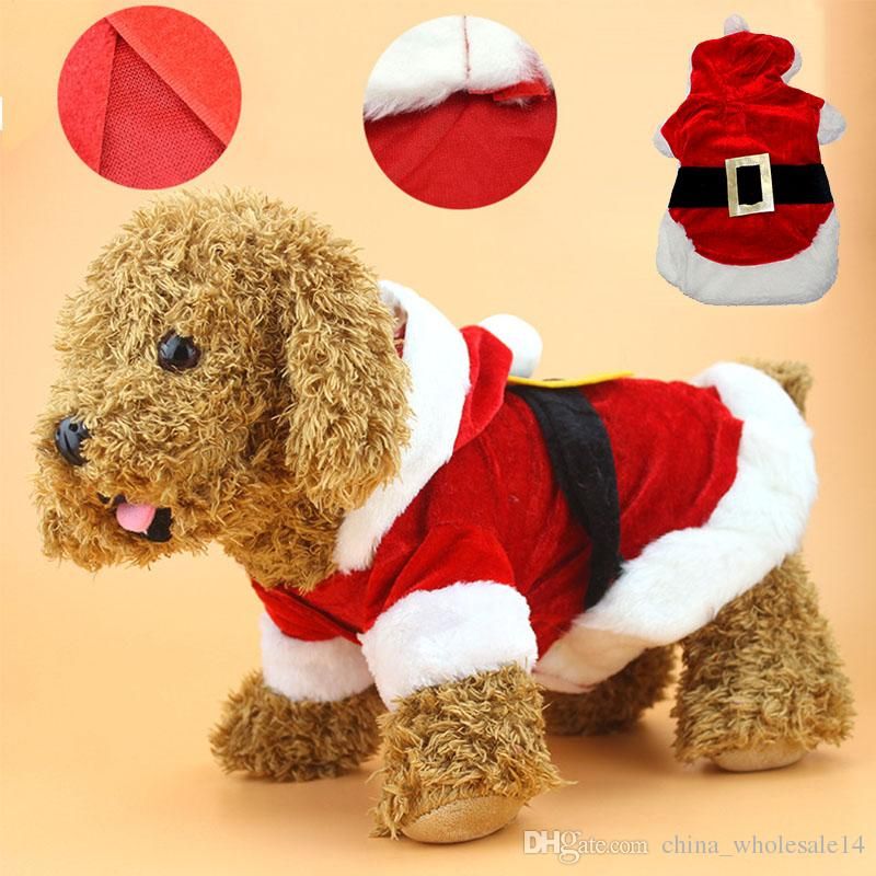 2019 Christmas Dog Clothes Santa Costume Pet Dog Cat Clothes Coat 2019 Christmas Dog Clothes Santa Costume Pet Dog Cat Clothes Coat Clothing Cute Pet Christmas Outfit For Small Dog Cat From China_wholesale10, ... - 2019 Christmas Dog Clothes Santa Costume Pet Dog Cat Clothes Coat
