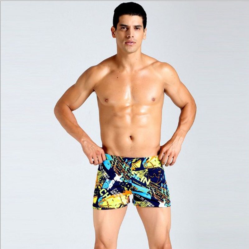 Acheter L Xxxl Hommes Maillots De Bain Plage Porter Garçon Sexy Maillot De Bain élasticité Taille Imprimé Shorts Boxers Homme Maillot De Bain Homme De
