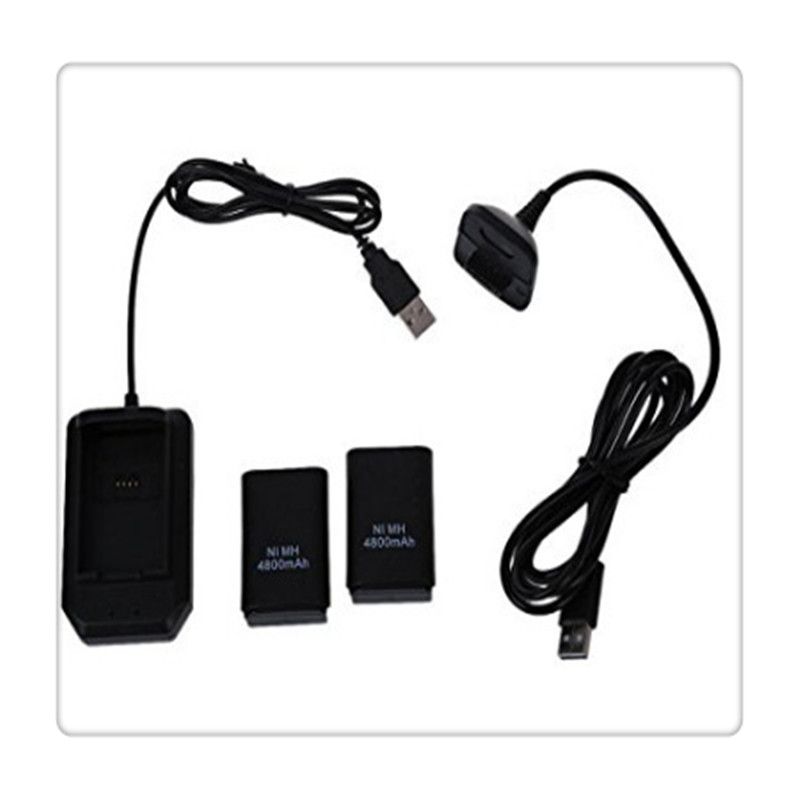 2021 5 In 1 Charging Kit For Xbox 360 Controller 4800mAh Battery