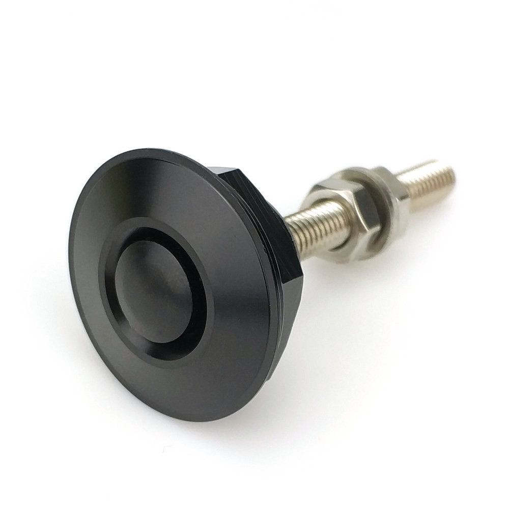 Universal Push Button Quick Release Hood Pins Lock 1.25 31.75mm Black Auto Parts And