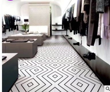 Großhandel Schwarze Und Weiße Geometrische Linie Fliesen 300 Speichern