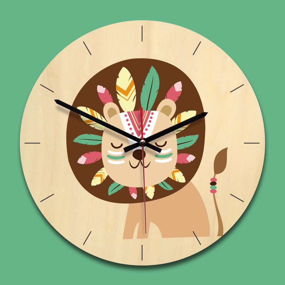 Wooden Wall Clock Creative Silent Home Cafe Kitchen Clocks Watches Decor