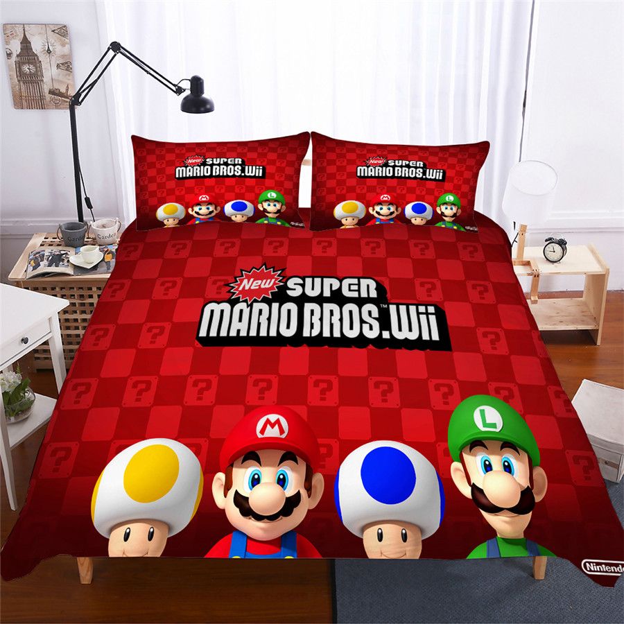 Helengili 3d Bedding Set Mario Print Duvet Cover Lifelike Helengili 3d Bedding Set Mario Print Duvet Cover Lifelike Bedclothes With Pillowcase Bed Home Textiles Mla 03 From Caley