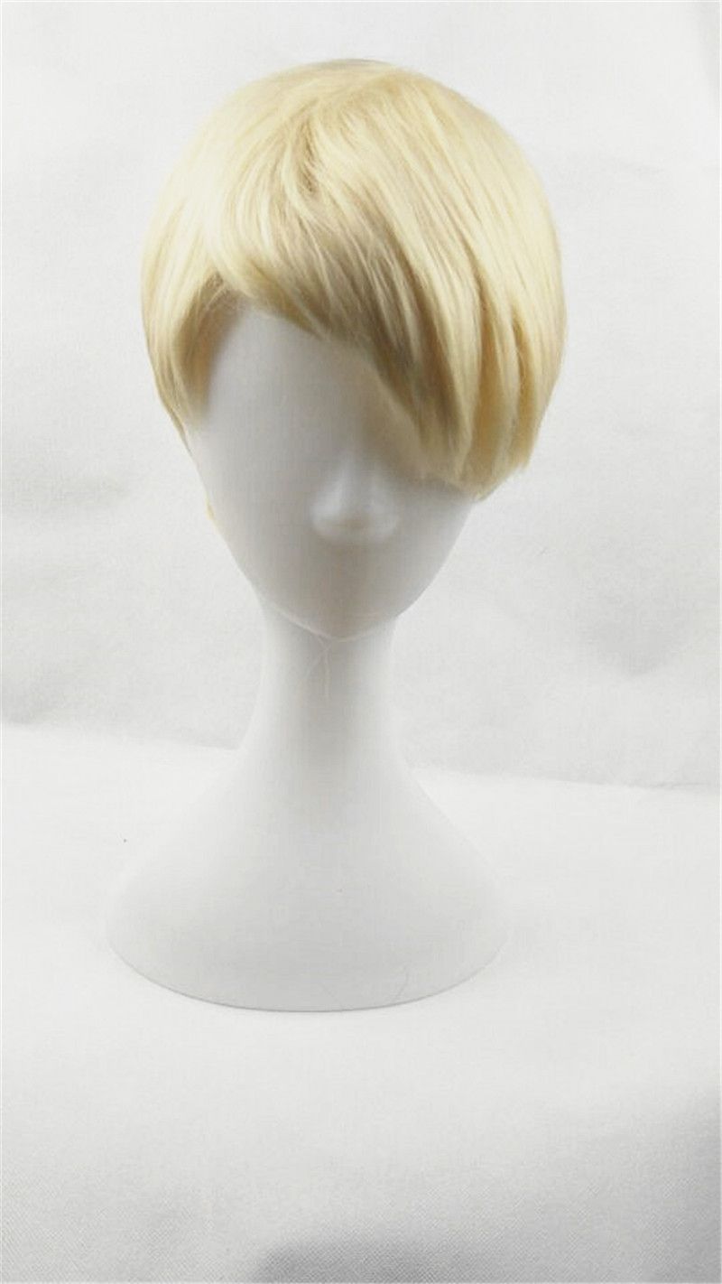 Short Straight Men Wig Blonde Color Wig For Men Wigs Blonde Straight