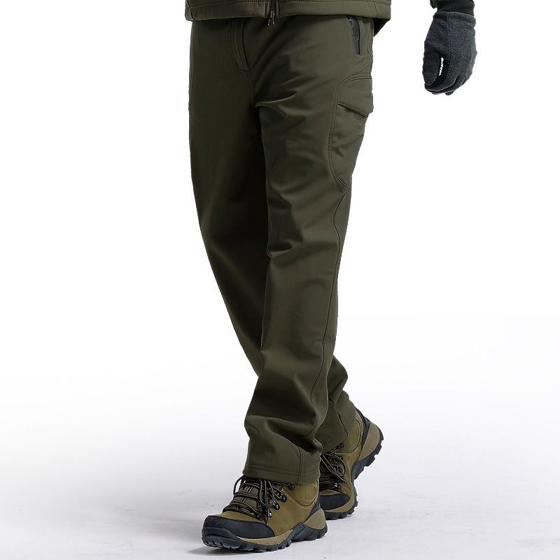 2019 Winter Cargo Warm Pants Mens Tactical Fleece Soft Shell Military ...