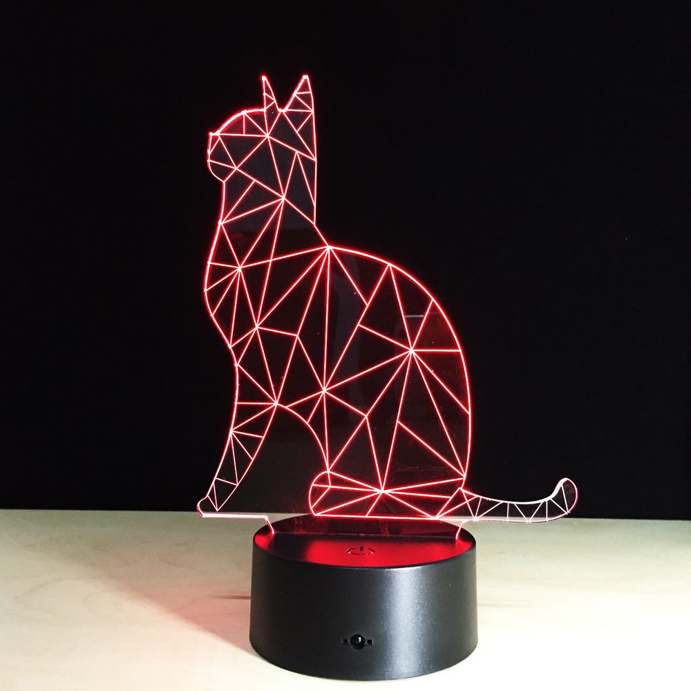 2018 3d Cat Led Night Light Usb Charging Animal Shape Indoor 2018 3d Cat Led Night Light Usb Charging Animal Shape Indoor Decoration Lamp Kids Lamps With Wooden Base For Room From Sunnyartlight