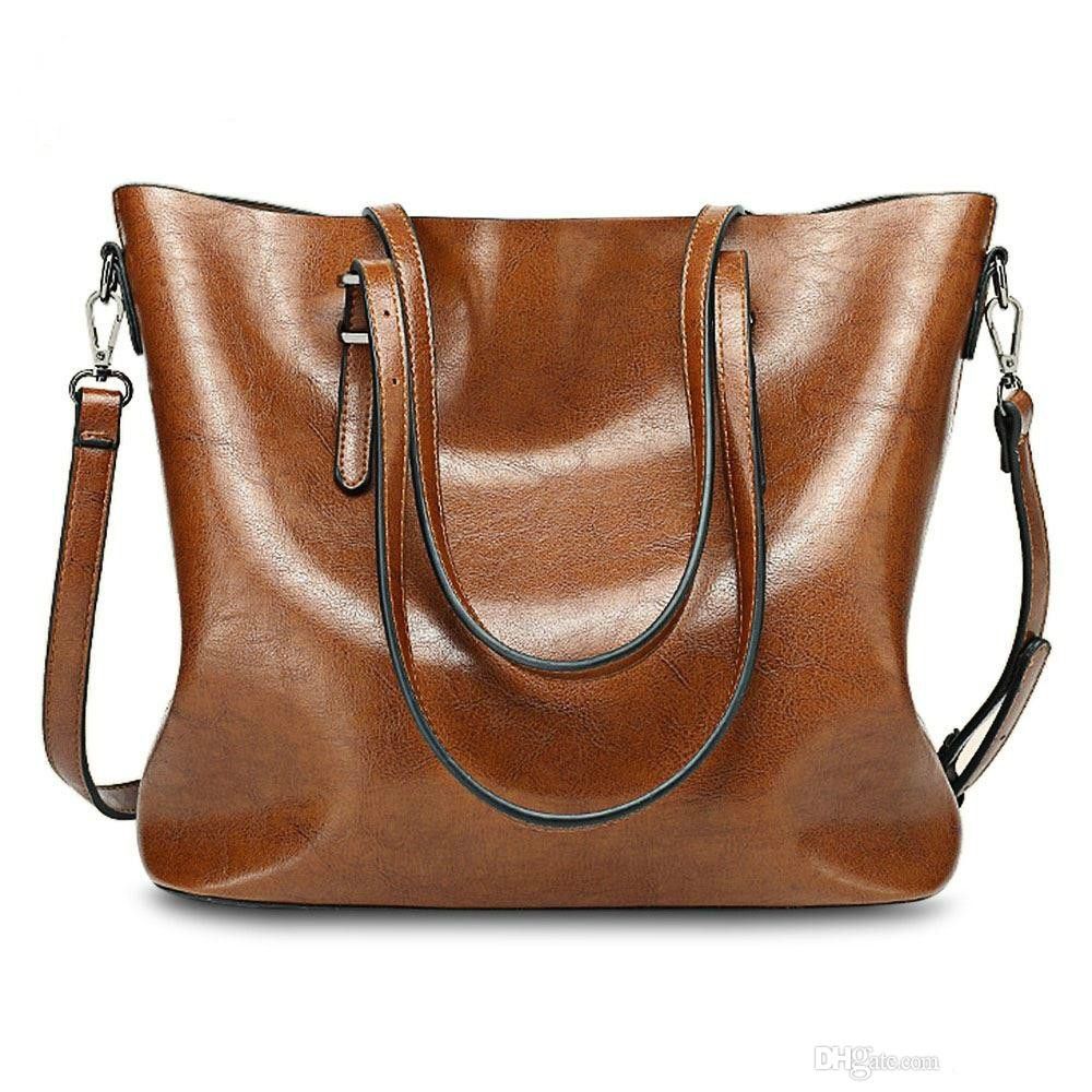 Brand Designer Simple Design Las Large Storage Solid Women Leather Handbag Casual Bag Tote Big Messenger Ping - Brown Leather Tote Bags Designer Brand Designer Simple Design Las Large Storage Solid Women Leather Handbag Casual Bag Tote Big Messenger Ping - Brown Leather Tote Bags Designer