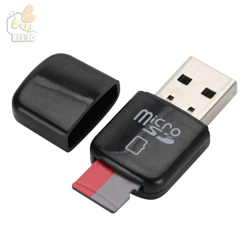 Mini USB Kart Okuyucu ucuz ucuz düdük USB 2.0 T-flash bellek TFcard / mikro SD kart okuyucu TF kart adaptörü 500 adet