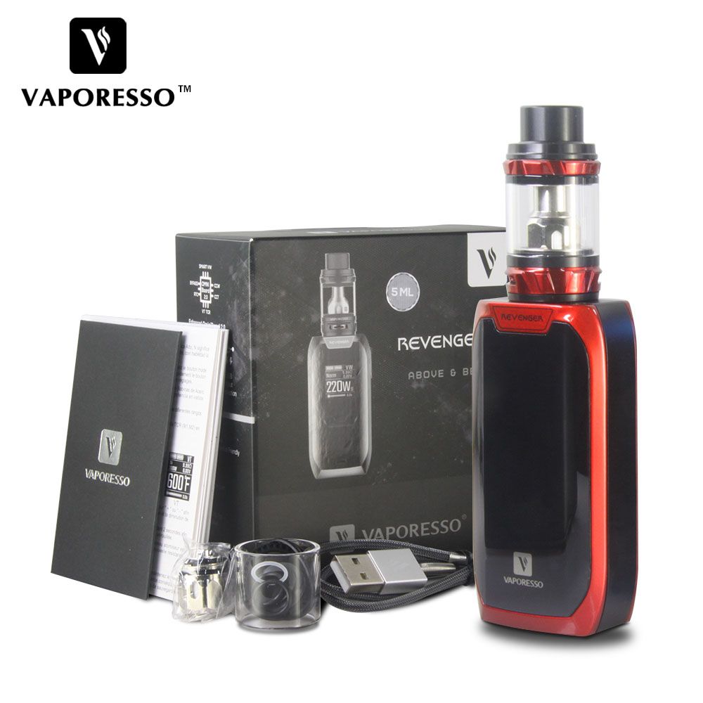 Original Vaporesso Revenger Kit With Revenger 220w Tc Mod And Nrg 2ml5ml Tank Gt4gt8 Coil E Cig Vape Kit New Arrival - 