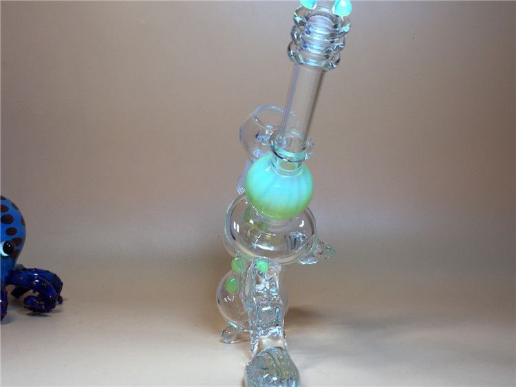 2020 2018 Laser Pistol Glass Dab Rigs Futuristic Design Oil Rigs Ray