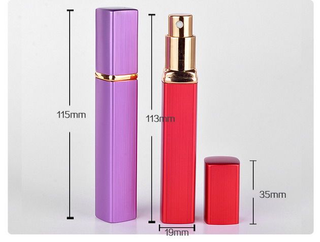 300 ADET / GRUP Mini Taşınabilir Sprey Şişe Boş Parfüm Şişeleri Renkli 12 ml Doldurulabilir Parfüm Atomizer Seyahat Aksesuarları Parfüm şişesi