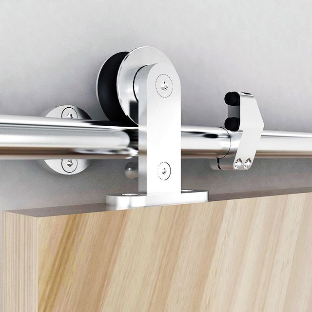 2019 European Sliding Wood Door Hardware Set Stainless Steel Top Mount