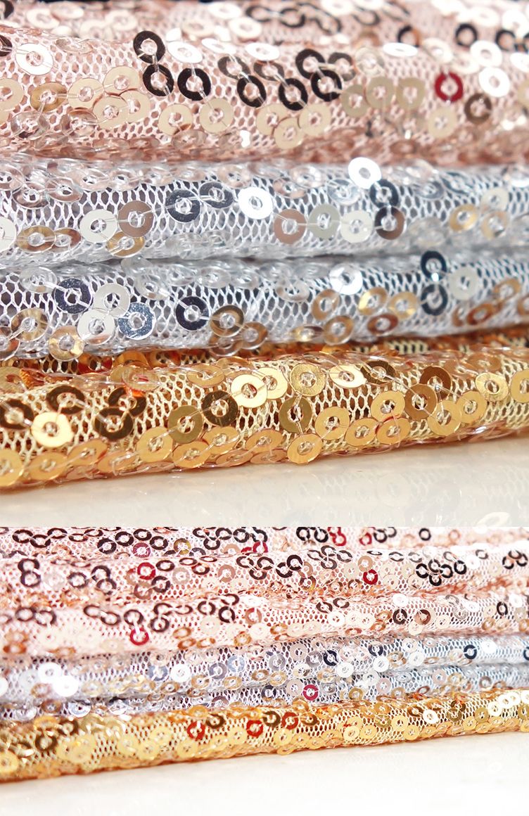 Sequins Chair Sashes Sash Gold Rose Sequin Shinny Spandex Bow Cover For Party Banquet Weddings Decorationaei 032