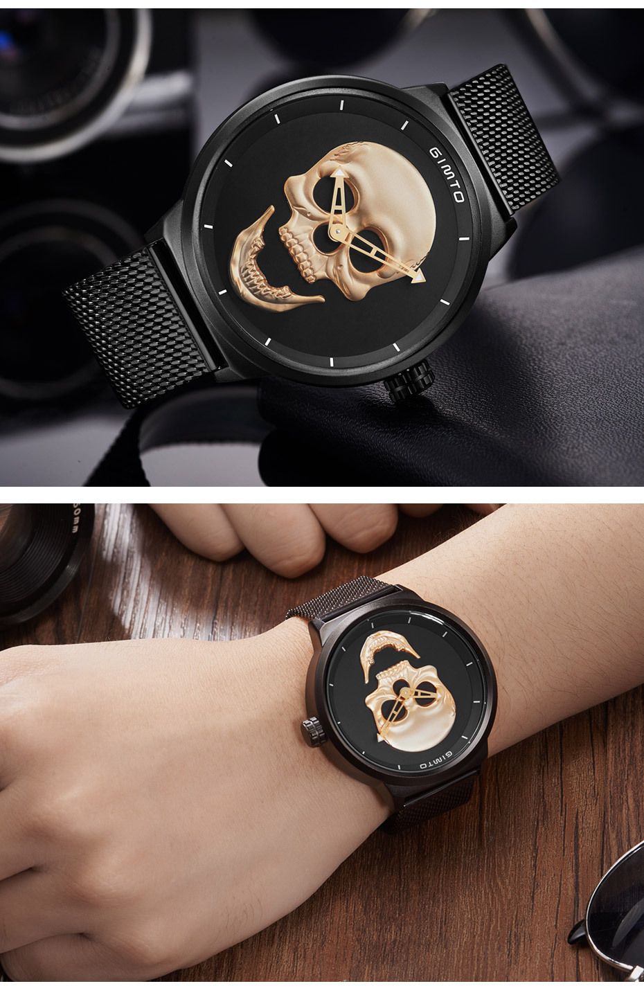 Compra Nuevo Reloj De Calavera Gothic Punk 3D Esqueleto Para Hombre Relojes  De Primeras Marcas De Lujo Creativos Relojes De Pulsera Para Hombres Reloj  Hombre Con Caja Barato | Entrega Rápida Y