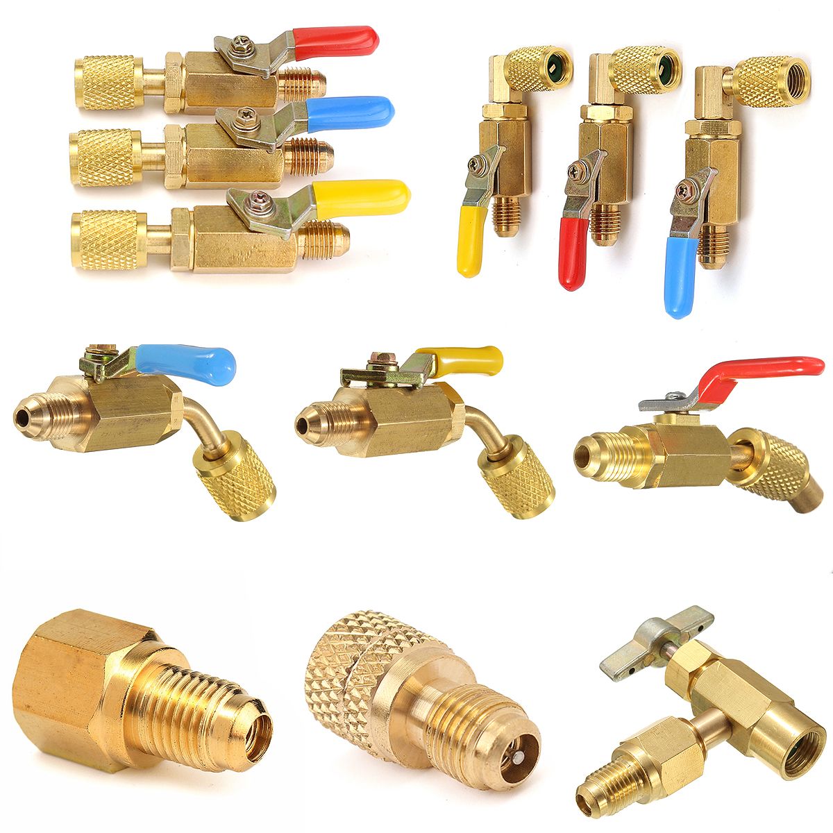 Car AC R12 To R134A Valve Fitting Adapter 1/4 Male To 1/2 Female ACME