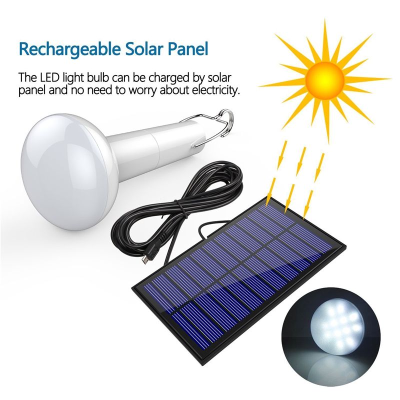 Portable Solar Bulb Outdoor Waterproof Solar Energy Saving Light For Home Emergency Camping Hiking Tent Chicken Coop Shed Barn Lighting