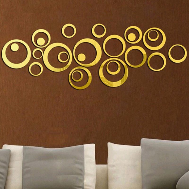 acrylic mirror surface polka dots circle wall stickers for kids baby