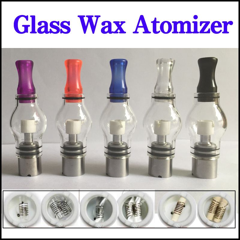 Bulb Style Glass Globe Wax Atomizer Single Dual Ceramic Quartz Cotton