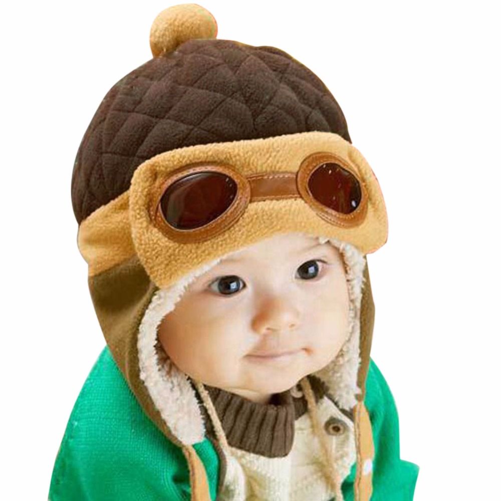 baby pilot hat toddlers kids cool aviator winter warm cap for baby