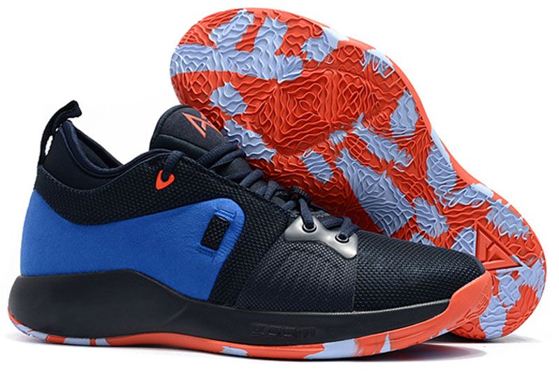 paul george shoes orange and blue