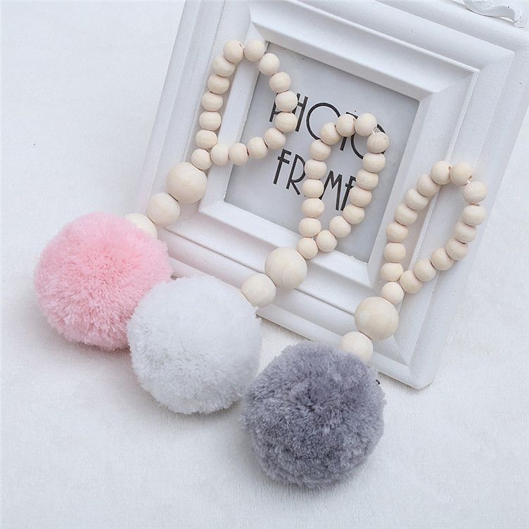 wooden beads garland with