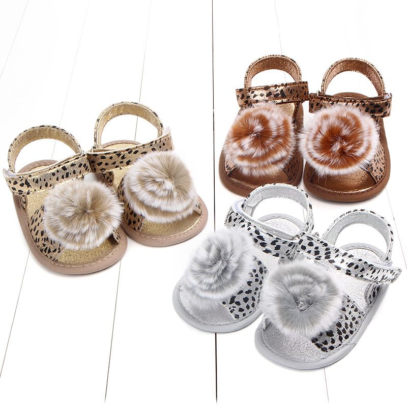 Baby Kids Girls Sandals Summer Children Antiskid Leopard PU Leather Shoes