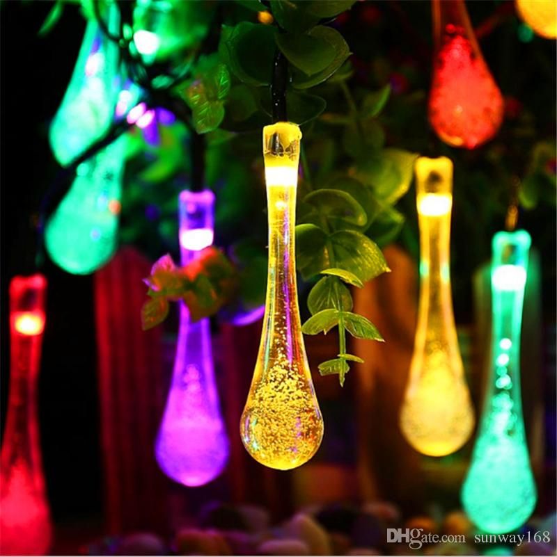 30 Led Crystal Ball Solar Powered String Lights Fairy Light 8 30 Led Crystal Ball Solar Powered String Lights Fairy Light 8 Working Mode For Wedding Party Festival Outdoor Decoration Bulb