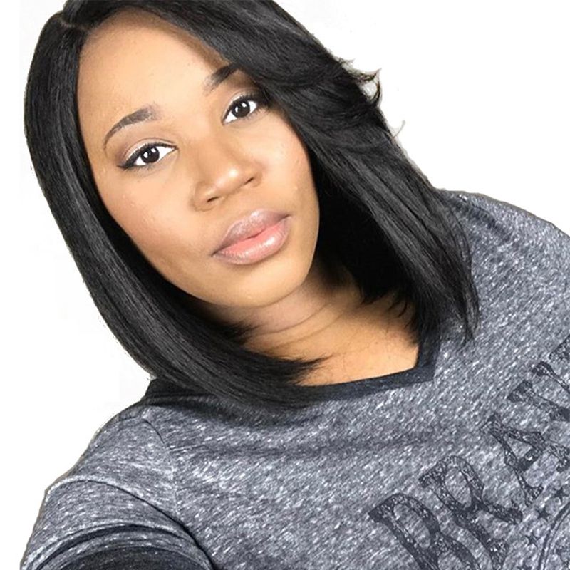 Short Full Lace Front Human Hair Wigs For Women Brazilian Virgin