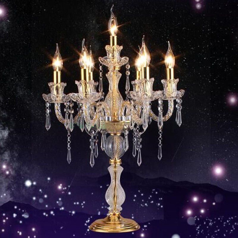 2019 Led Candle Table Decorations Candle Table Lamp Crystal Candelabra