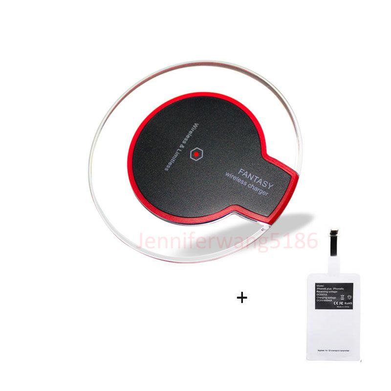 In Stock Crystal Fantasy Qi Wireless Charger For iPhone X 8 Plus Charging Pad Mini for Samsung S6 S7 S8 with Retail Package