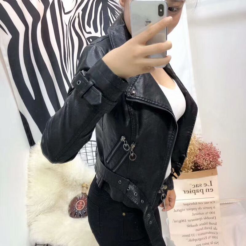 2019 2018 New Fashion Women High Street Faux Leather Jackets Lady 2019 2018 New Fashion Women High Street Faux Leather Jackets Lady Autumn Winter Motorcycle Pu Biker Coat Outerwear Casual Hot From Qingchung