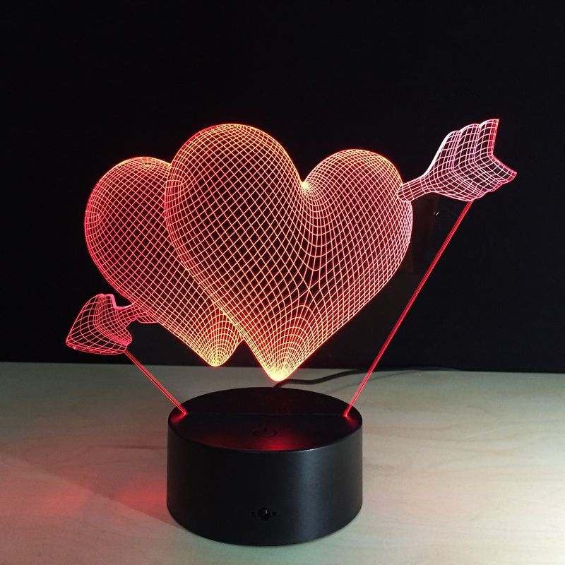 2018 Valentines Day Gift 3d Lamp Led Night Light Table Lampe Deco 2018 Valentines Day Gift 3d Lamp Led Night Light Table Lampe Deco Bulb Touch Sensor Luminarias Fixtures Lamparas Veilleuse From Sunnyartlight