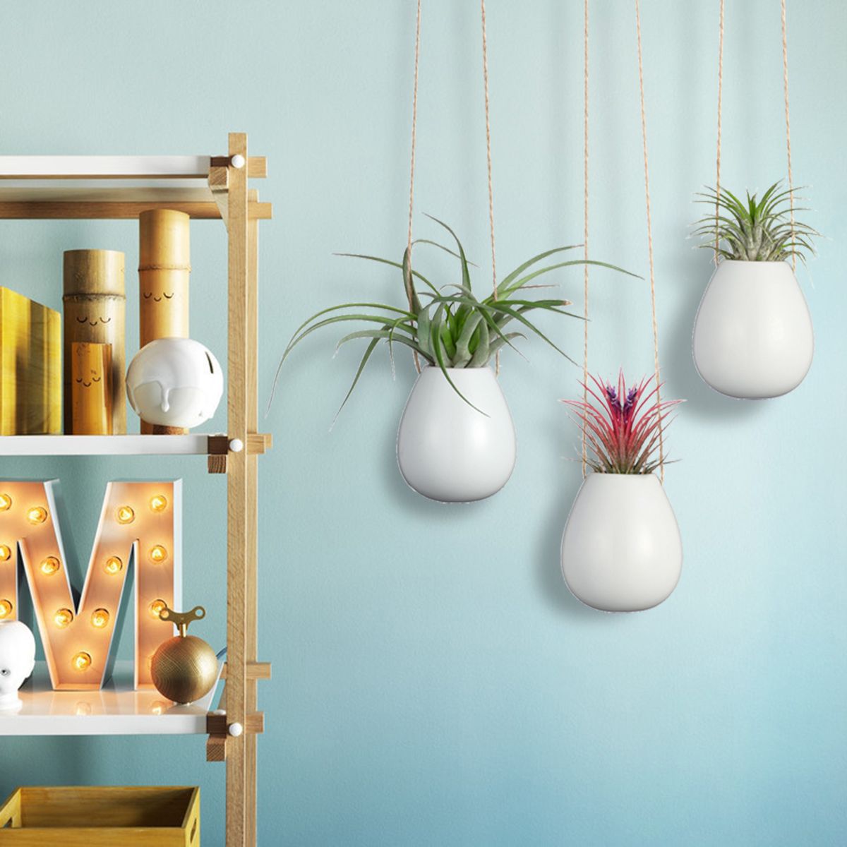 Pack Of 3 Oval Small Pots 2.5 White Ceramic Planters Holders For Air Plants Wall Hanging Vase Pack Of 3 Oval Small Pots 2.5 White Ceramic Planters Holders For Air Plants Wall Hanging Vase