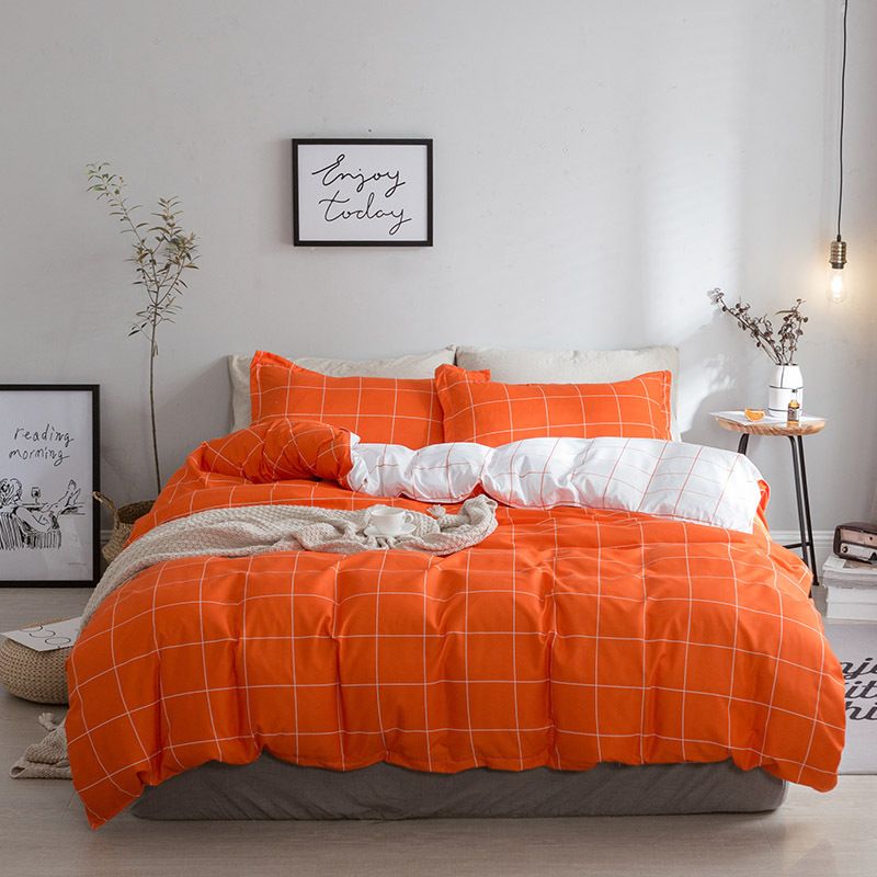 pure orange bedding duvet cover set queen king size funda nordica quilt cover bed flat sheet pillowcase douillette lit queen spiderman bedding feather duvet - Lit Queen Size pure orange bedding duvet cover set queen king size funda nordica quilt cover bed flat sheet pillowcase douillette lit queen spiderman bedding feather duvet - Lit Queen Size
