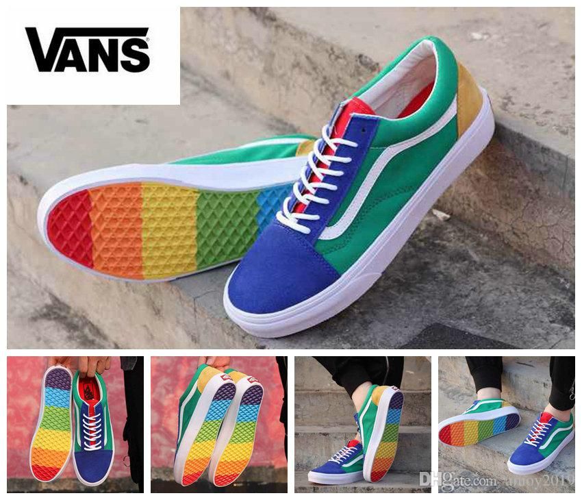 Rainbow vans 2018 on sale