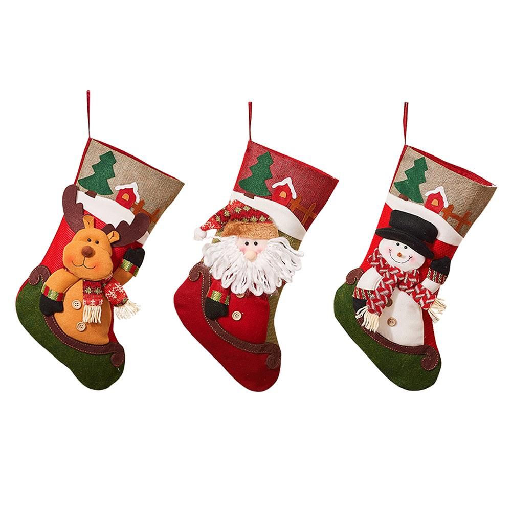 2018 christmas stocking santa claus sock gift bag kids xmas decoration candy bag bauble christmas tree ornaments supplies unique christmas decorations - Unique Christmas Stockings 2018 christmas stocking santa claus sock gift bag kids xmas decoration candy bag bauble christmas tree ornaments supplies unique christmas decorations - Unique Christmas Stockings