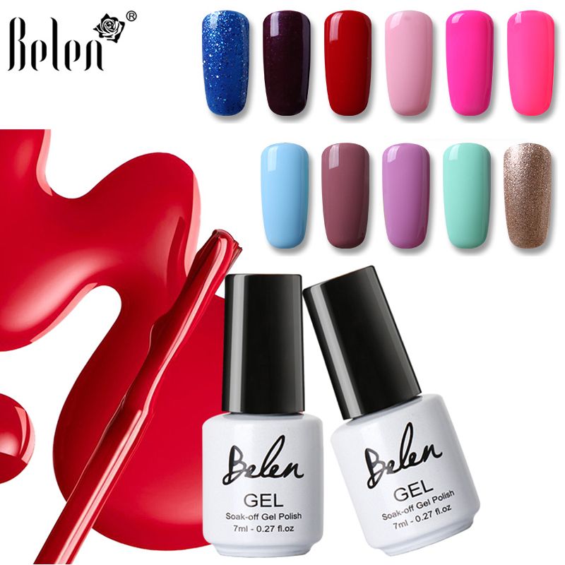 Belen Pure Color Gel Vernis à Ongles Besoin Uv Led Base De La Lampe Revêtement Supérieur Gellak Gel Semi Permanent Permanentpolish Gel Vernis Laque 7