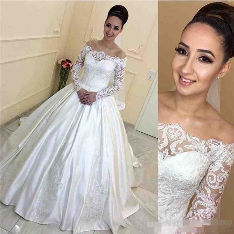 Plus Size Long Sleeve Lace Wedding Dresses 2019 Vintage ...