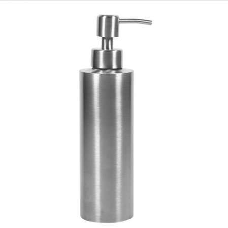 Fdit 350ml Stainless Steel Soap Dispenser Bathroom Shampoo Box Soap Container Kitchen Sink Faucet Liquid Soap Lotion Dispenser