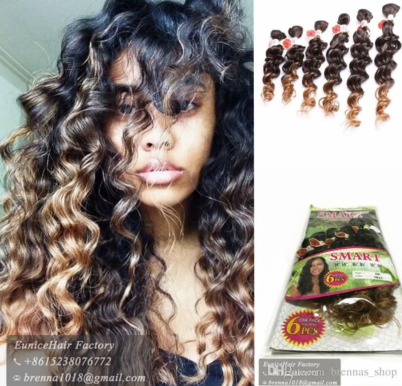 613 Blonde Curly Synthetic Wefts Full Head Sew In Weave Hair For