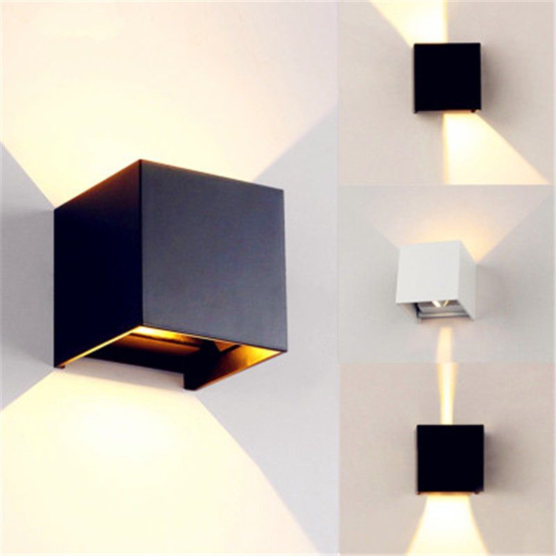 compre lamparas de pared llevadas de la pared de la luz de la pared impermeable al aire libre llevada a la lampara de pared de aluminio de atenuacion