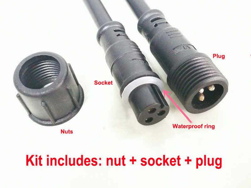 2018 Whole Plug Socket Adapter For Car Home Depot Bathroom 2 3 4 2018 Whole Plug Socket Adapter For Car Home Depot Bathroom 2 3 4 Pin Waterproof Connectors Kit Outdoor Led Screen Landscape Lighting From