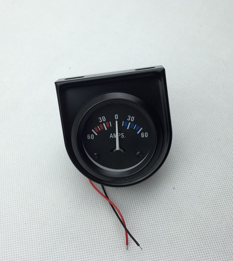 2020 Universal 2 52MM BLACK FACE Ammeter Gauge Car Meter 60A From Racingmeter, 5.33
