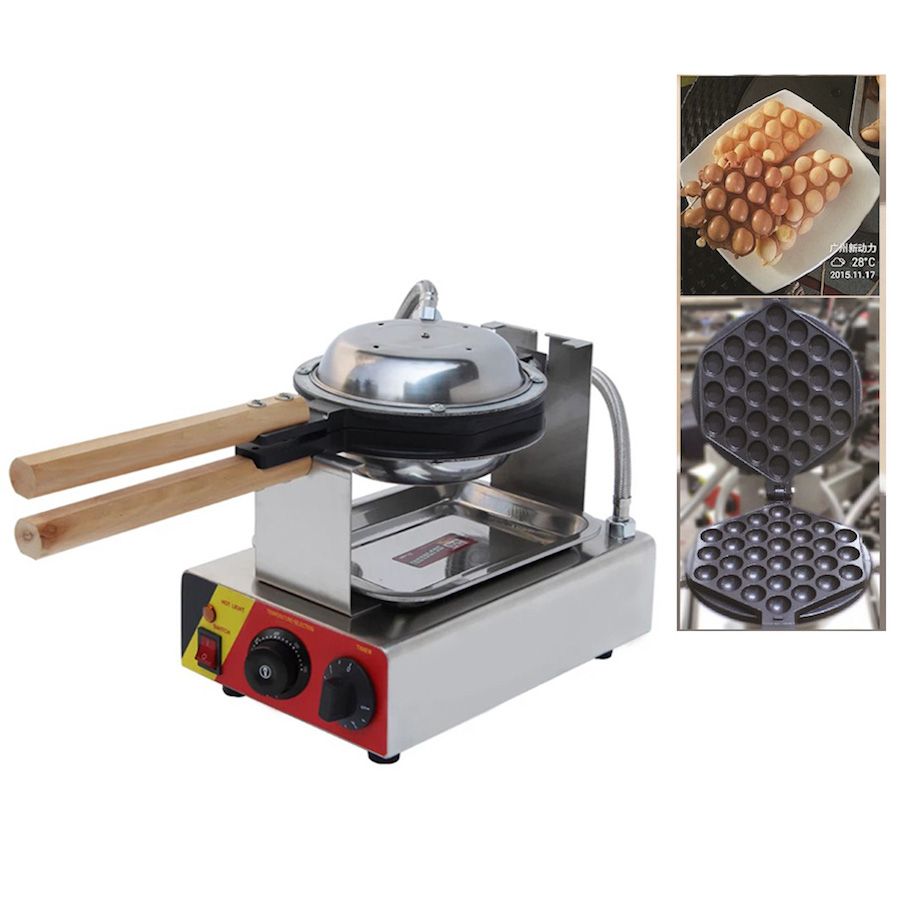 2019 Commercial Bubble Waffle Maker Electric Hong Kong Egg Waffle Maker Bubble Waffle Machine