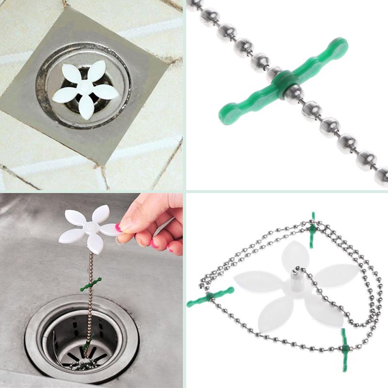 Shower Drain Hair Catcher Stopper Clog Sink Strainer Bathroom Accessories Sewer Drain Cleaning Filter Strap Pipe Hook