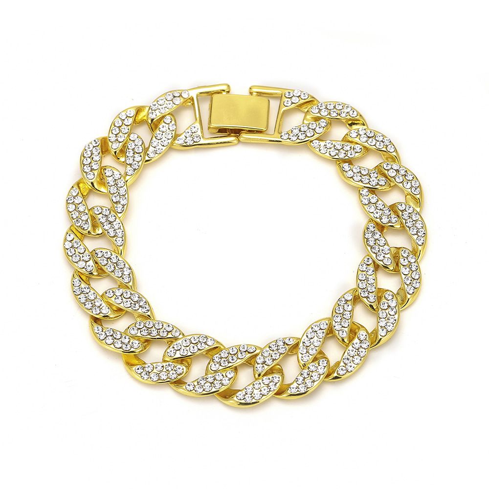 gold band bracelet with circles