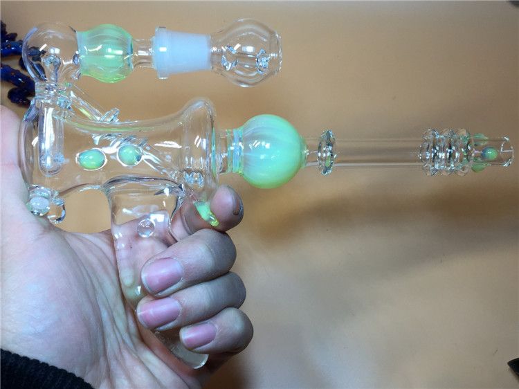 2020 2018 Laser Pistol Glass Dab Rigs Futuristic Design Oil Rigs Ray