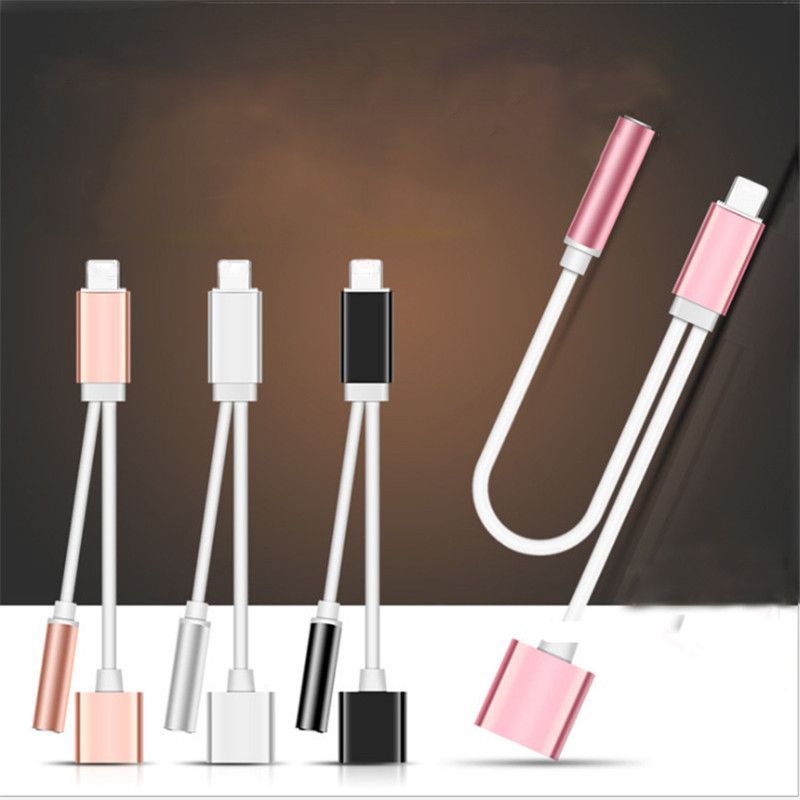 2 In 1 Charger And Audio Type C Earphone Headphone Jack Adapter