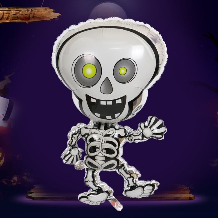 cartoon dancing skeletons halloween foil balloons skull cheap halloween party decoration balloon kids helium globos inflatable toys balloon decorations for
