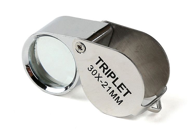 30x21mm Triplet Jewelers Eye Loupe Magnifier Magnifying Glass Jewelry Diamond US